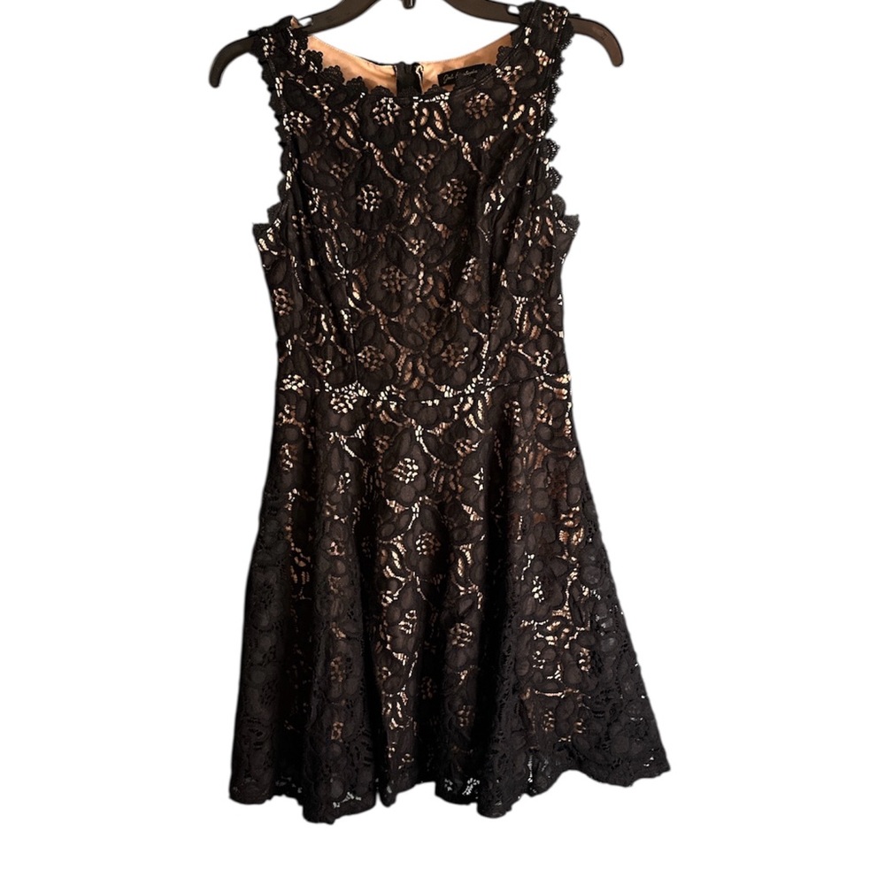 jodi kristopher crocheted lace dress fit and flare sleeveless black junior sz 5